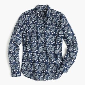 J. Crew Popover Shirt in Deer Print